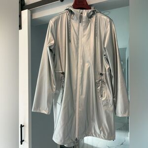 Etage Metallic Silver Trench Coat